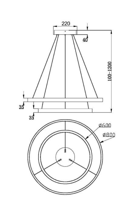 Подвесной светильник Rim Maytoni MOD058PL-L74B3K