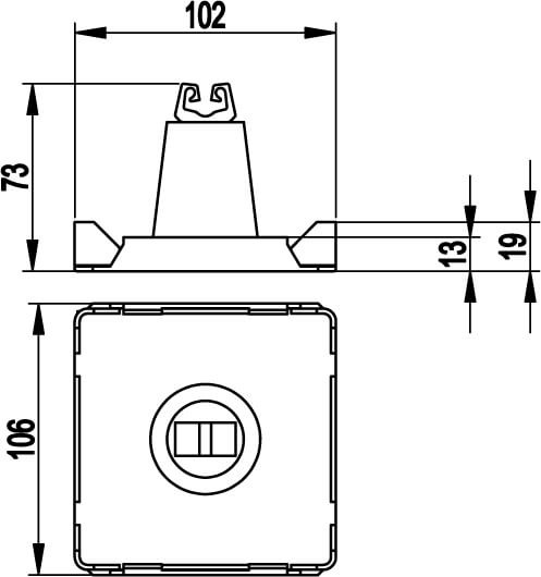 Пластиковый держатель для кровли DKC ND2104