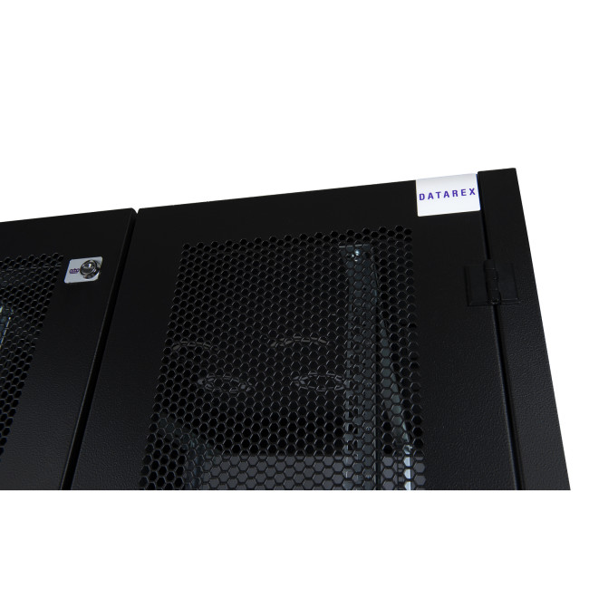 Шкаф напольный, телекоммуникационный 19", 26U 800х800, двойная передняя дверь перфорация, двойная задняя дверь перфорированная, черный Datarex DR-759221