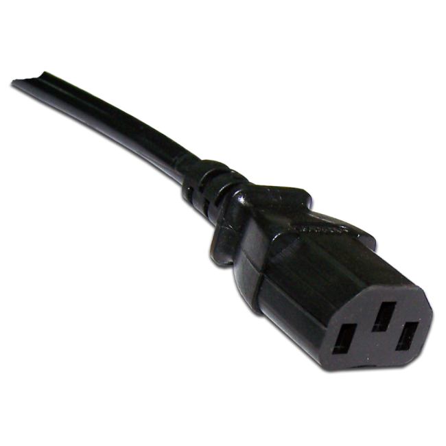 Шнур питания C13-Schuko угловая, 3х0.75, 220В, 10А, черный, 2.0 метра, Lanmaster LAN-PP13/SHA-2.0-BK