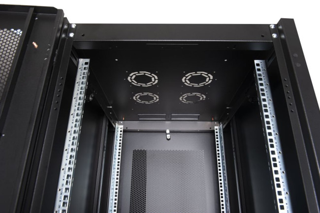 Шкаф телекоммуникационный напольный 600x800, перфорированная дверь Datarex DR-721211 Черный Шкаф телекоммуникационный напольный 600x800, перфорированная дверь Datarex DR-721211 Черный