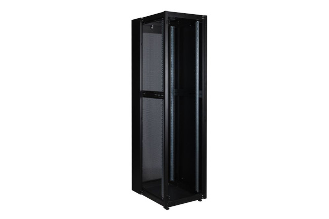 Шкаф телекоммуникационный напольный 600x800, перфорированная дверь Datarex DR-721211 Черный Шкаф телекоммуникационный напольный 600x800, перфорированная дверь Datarex DR-721211 Черный