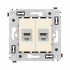 Компьютерная розетка RJ-45 без шторки в стену, кат.6А двойная экранированная, "Avanti", "Ванильная дымка" DKC 4405774 Компьютерная розетка RJ-45 без шторки в стену, кат.6А двойная экранированная, "Avanti", "Ванильная дымка" DKC 4405774