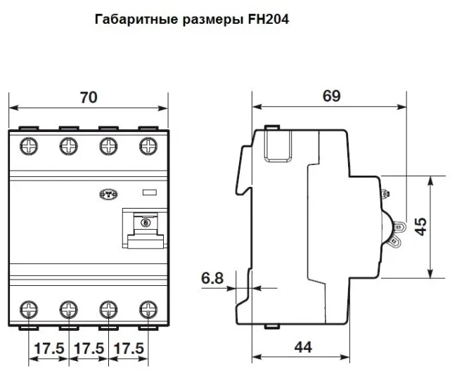 ABB 2CSF204004R1250 / Выкл.диф.тока 4мод. FH204 AC-25/0,03 ABB 2CSF204004R1250 / Выкл.диф.тока 4мод. FH204 AC-25/0,03