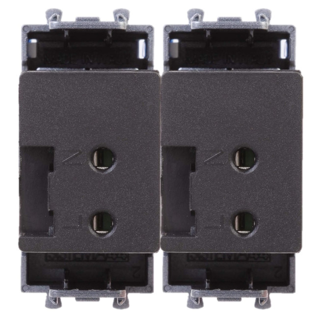 USB зарядное устройство модульное, "Avanti", "Закаленная сталь", 2модуля, 2.1 А DKC 4404542
