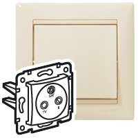 Legrand 774335 Розетка TV-FM-SAT - Valena - звезда - 1.5 дБ - 2400 МГц - слоновая кость