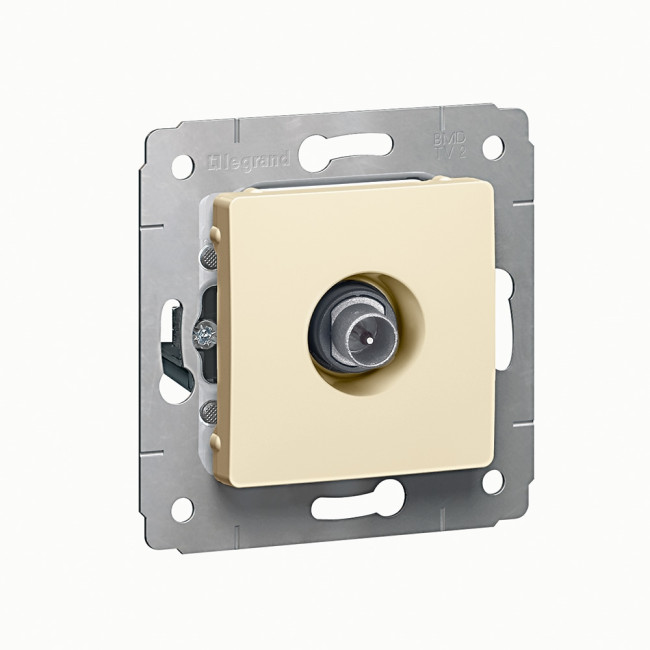 Legrand 773779 ТВ розетка - Cariva - оконечная - 10 дБ - 2150/2400 МГц - слоновая кость