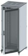Разобранный напольный 19" IT-CQE 24U 600х1200х600, двери стекло + сплошная, RAL7011/7035 DKC R5IT2466GS