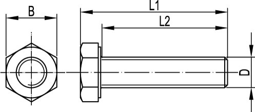 Болт с шестигранной головкой М6х8 DKC CM020608