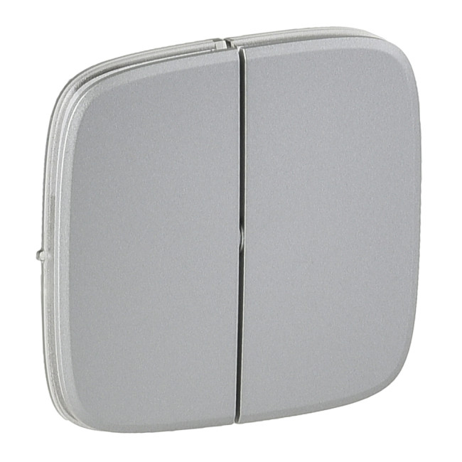 Legrand 755027 Valena ALLURE.Лицевая панель для двухклавишного выключателя.Алюминий