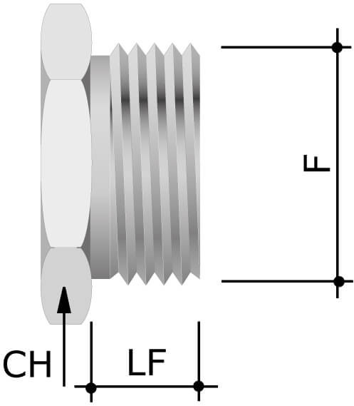 Заглушка M25x1,5, никелированная латунь DKC 6050-25