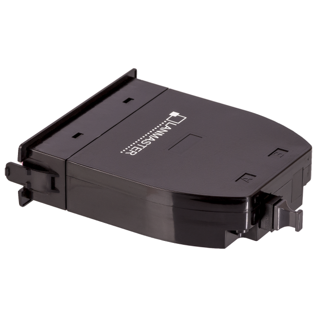 MPO кассета OM4, 12xLC, тип B, низкие потери, черная, Lanmaster LAN-MCSB-1M-12LC/OM4 MPO кассета OM4, 12xLC, тип B, низкие потери, черная, Lanmaster LAN-MCSB-1M-12LC/OM4