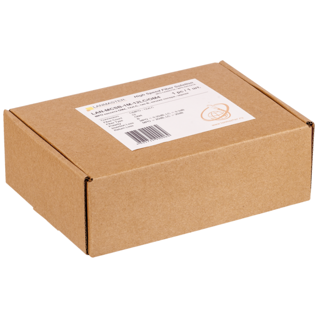 MPO кассета OM4, 12xLC, тип B, низкие потери, черная, Lanmaster LAN-MCSB-1M-12LC/OM4 MPO кассета OM4, 12xLC, тип B, низкие потери, черная, Lanmaster LAN-MCSB-1M-12LC/OM4