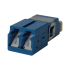 Адаптер оптический LC OM3, со шторкой, корпус SC, дуплексный, Lanmaster LAN-2LCS/SH-AM-OM3