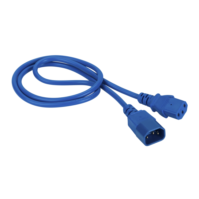 Шнур питания C13-C14, 3х0.75, 220В, 10А, красный, 1.5 метра, Lanmaster LAN-PP13/14-1.5-RD