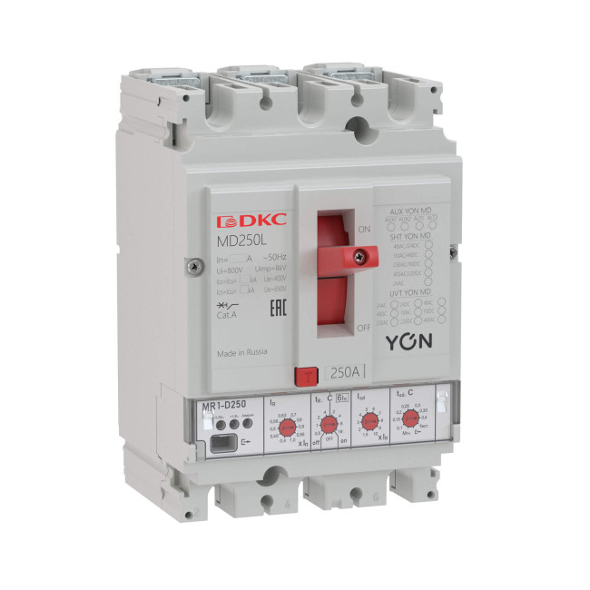 Авт. выкл. YON MD160N-MR1 3P 160А 40kA Ir 0.4…1xIn Isd 1.5…10xIn DKC MD160N-MR1