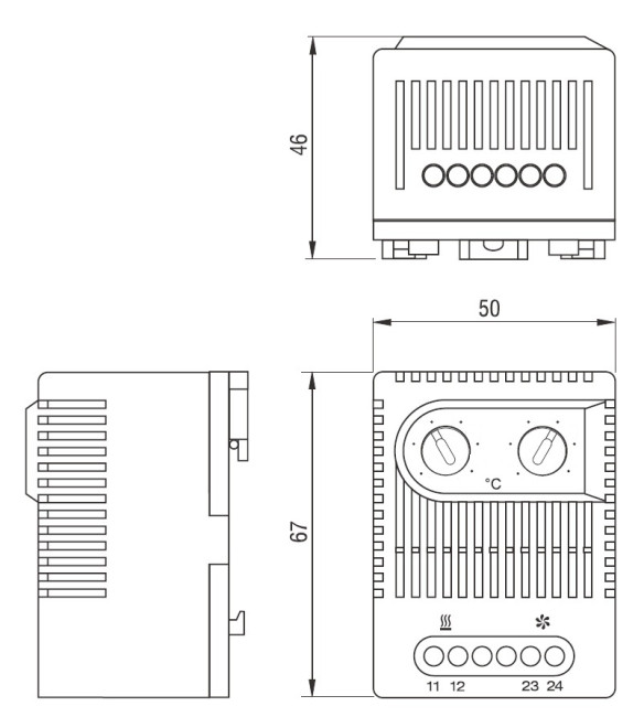 Терморегулятор (термостат) сдвоенный (–10/+50С) ЦМО ZR 011