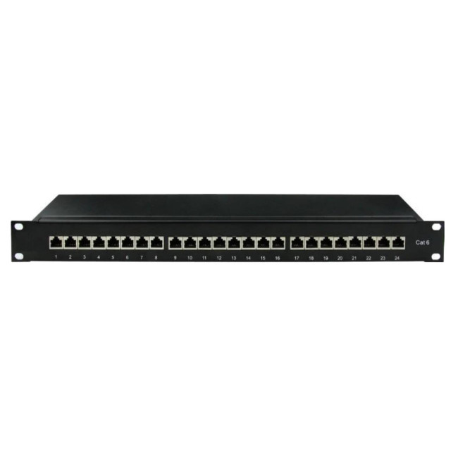 Патч-панель 19",1U, CAT6, 24 порта RJ45, экранированная DKC RN6PPF241