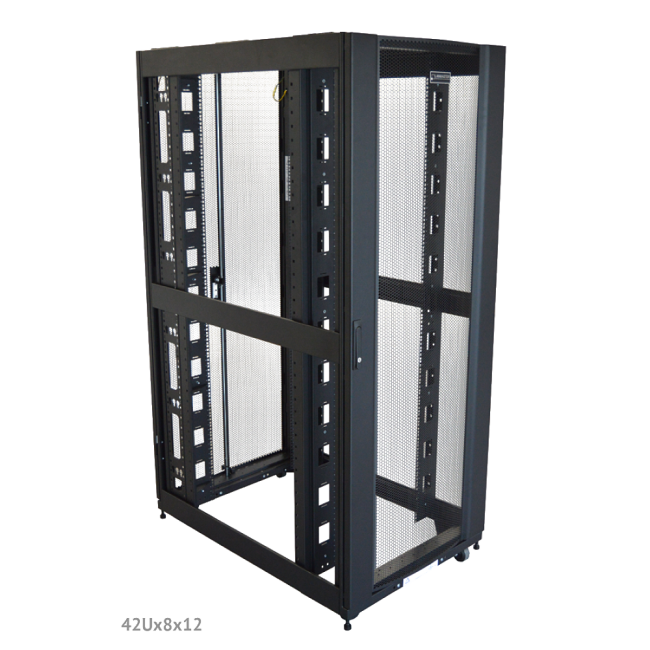 Шкаф DC 42U 800x1070 мм, с перфорированными дверьми, без боковых панелей, черный, Lanmaster LAN-DC-CBP-42Ux8x10 Шкаф DC 42U 800x1070 мм, с перфорированными дверьми, без боковых панелей, черный, Lanmaster LAN-DC-CBP-42Ux8x10
