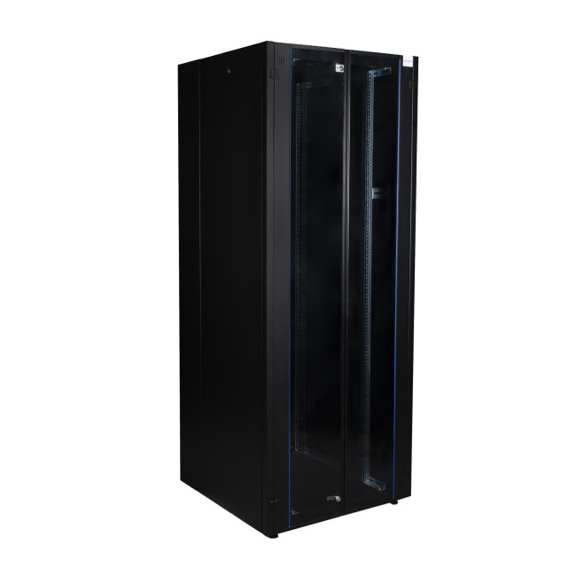 Шкаф напольный, телекоммуникационный 19", 47U 800х800, двойная передняя дверь перфорация, двойная задняя дверь перфорированная, серый Datarex DR-759620
