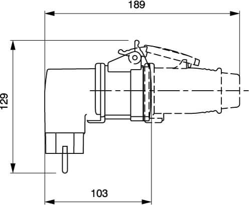 Переходник 16A(2P+E)250В-16A3P230В DKC DIS610379