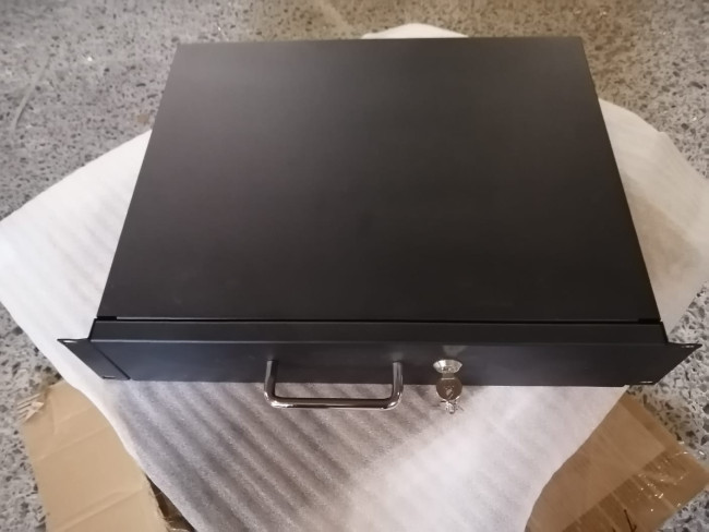 CB-DRW-1U / Ящик выдвижной 19", с замком, 1U, черный Глубина 350мм