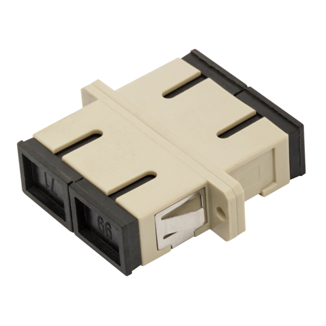 Адаптер оптический SC, MM, дуплексный, Lanmaster LAN-2SC-AM-MM