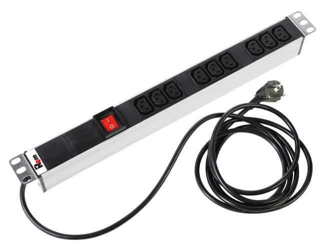 Блок розеток Rem-16 с выкл., 9 IEC 60320 C13, 16A, алюм., 19", шнур 3 м. ЦМО R-16-9C13-V-440-3 Блок розеток Rem-16 с выкл., 9 IEC 60320 C13, 16A, алюм., 19", шнур 3 м. ЦМО R-16-9C13-V-440-3
