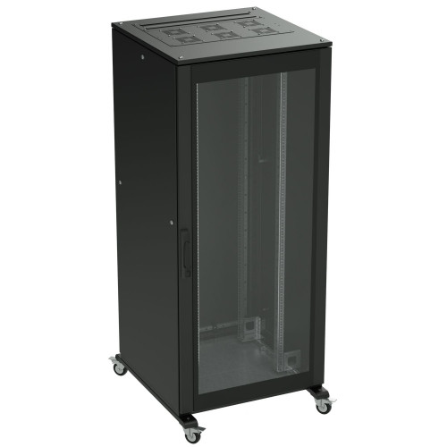Разобранный напольный 19" IT-CQE 47U 800х2200х800, двери стекло + сплошная, RAL9005 DKC R5IT4788GSB Разобранный напольный 19" IT-CQE 47U 800х2200х800, двери стекло + сплошная, RAL9005 DKC R5IT4788GSB