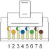 Коннектор RJ45 STP 8P8C, универсальный, со вставкой, cat.6, 100 шт., TWT-PL45/S-8P8C-6V