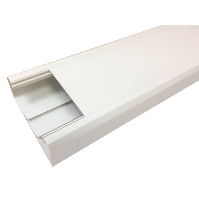Короб 120х50 мм со съемной перегородкой, 2 метра, белый, Lanmaster LAN-CT120x50-WH