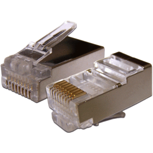 Коннектор RJ45 STP 8P8C, универсальный, cat.6A, 100 шт., TWT-PL45/S-8P8C-6A