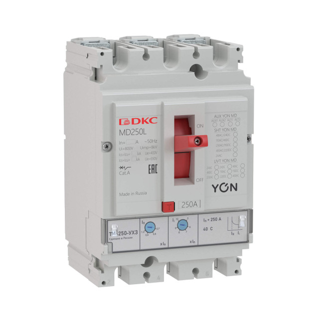 Авт. выкл. YON MD250L-TM016 3P 16А 25kA Ir 0.7…1xIn DKC MD250L-TM016