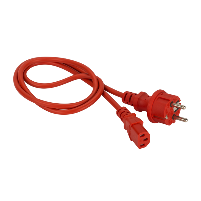 Шнур питания C13-Schuko, 3х0.75, 220В, 10А, красный, 3 метра, Lanmaster LAN-PP13/SH-3.0-RD Шнур питания C13-Schuko, 3х0.75, 220В, 10А, красный, 3 метра, Lanmaster LAN-PP13/SH-3.0-RD