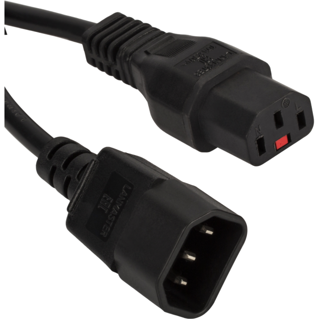 Шнур питания с блокировкой C13-C14, 3х0.75, 220В, 10А, черный, 2 метра, Lanmaster LAN-PP13L/14-2.0-BK Шнур питания с блокировкой C13-C14, 3х0.75, 220В, 10А, черный, 2 метра, Lanmaster LAN-PP13L/14-2.0-BK