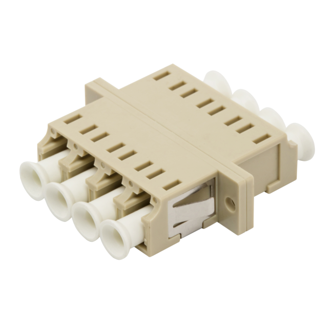 Адаптер оптический LC, OM3 корпус SC дуплекс, квадро, Lanmaster LAN-4LC/S-AM-OM3