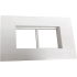 Суппорт с рамкой для короба 120х50 мм, 45х45 мм, белый, Lanmaster LAN-CT120-F45x45-WH