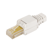 Полевой коннектор RJ-45 8P8C, неэкранированный, категории 5E, Lanmaster LAN-TMP-U5E-WH