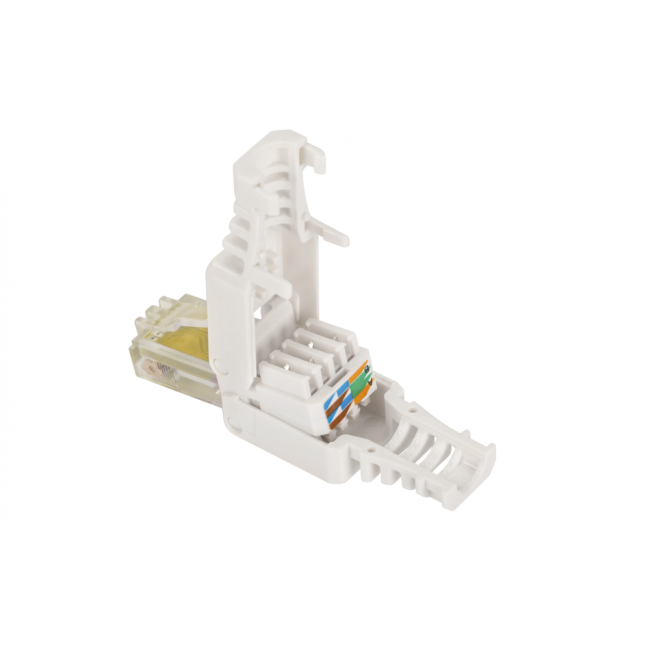 Полевой коннектор RJ-45 8P8C, неэкранированный, категории 5E, Lanmaster LAN-TMP-U5E-WH Полевой коннектор RJ-45 8P8C, неэкранированный, категории 5E, Lanmaster LAN-TMP-U5E-WH
