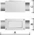Коробка протяжная алюминиевая, 2 ввода 180°, М25х1,5 ,IP55, 118х51х42мм DKC 6030-25 Коробка протяжная алюминиевая, 2 ввода 180°, М25х1,5 ,IP55, 118х51х42мм DKC 6030-25