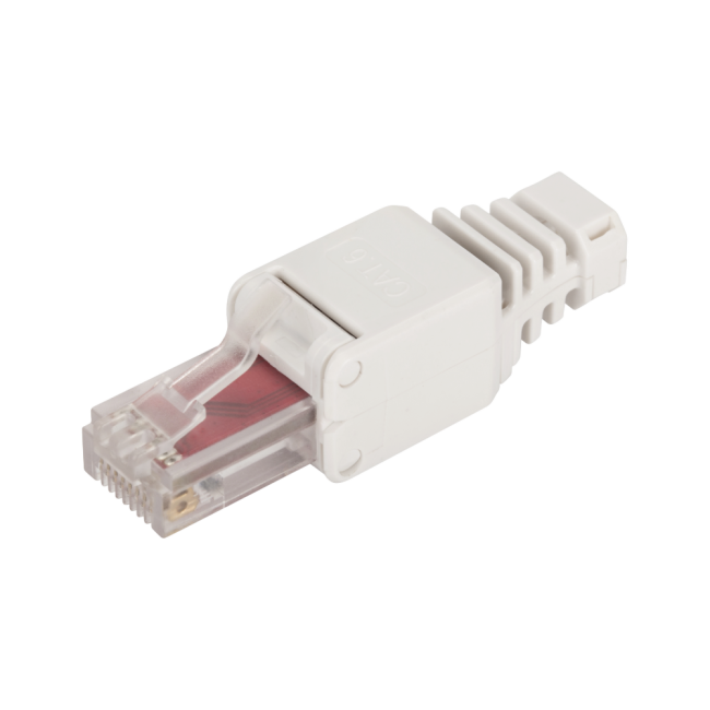 Полевой коннектор RJ-45 8P8C, неэкранированный, категории 6, Lanmaster LAN-TMP-U6-WH Полевой коннектор RJ-45 8P8C, неэкранированный, категории 6, Lanmaster LAN-TMP-U6-WH