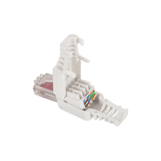 Полевой коннектор RJ-45 8P8C, неэкранированный, категории 6, Lanmaster LAN-TMP-U6-WH Полевой коннектор RJ-45 8P8C, неэкранированный, категории 6, Lanmaster LAN-TMP-U6-WH