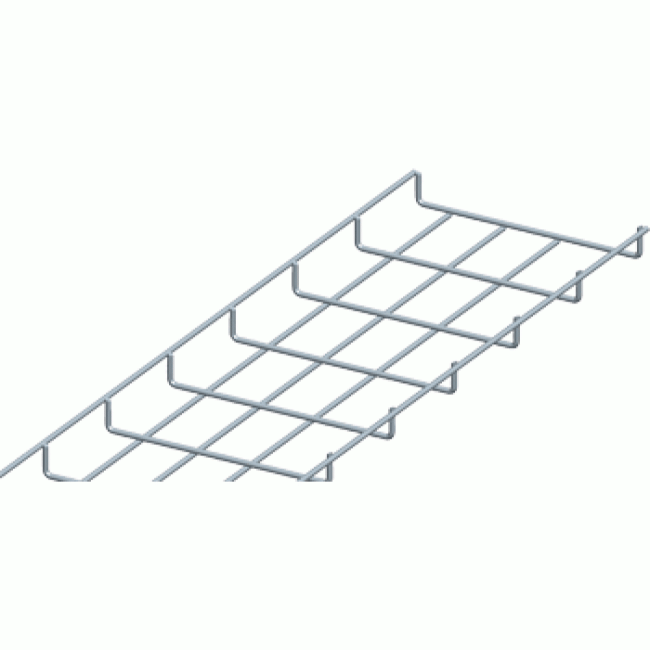 Лоток проволочный 25х100мм, Ф3.8мм, оцинкованный, 3 метра, Lanmaster LAN-MT25x100-3.8EZ