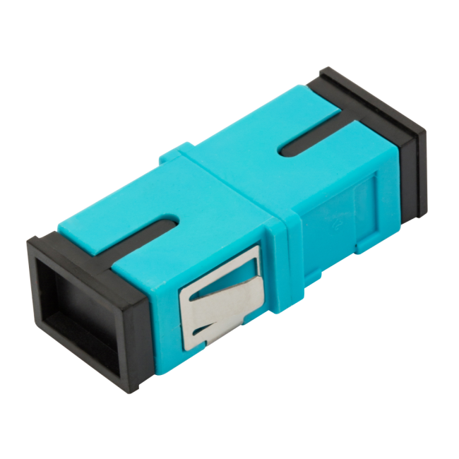 Адаптер оптический SC без фланцев, OM4, симплексный, Lanmaster LAN-SC/NF-AM-OM4