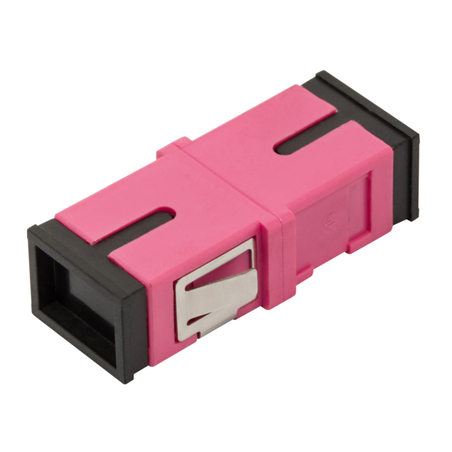 Адаптер оптический SC без фланцев, OM4, симплексный, Lanmaster LAN-SC/NF-AM-OM4