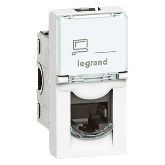 Legrand 076552 Розетка RJ 45 - Программа Mosaic - категория 5е - FTP - 1 модуль - белый