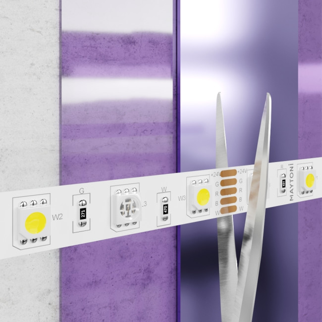 Светодиодная лента 24В 5050 14,4Вт/м RGB+W 4000K 5м IP20 Maytoni Led Strip 10177