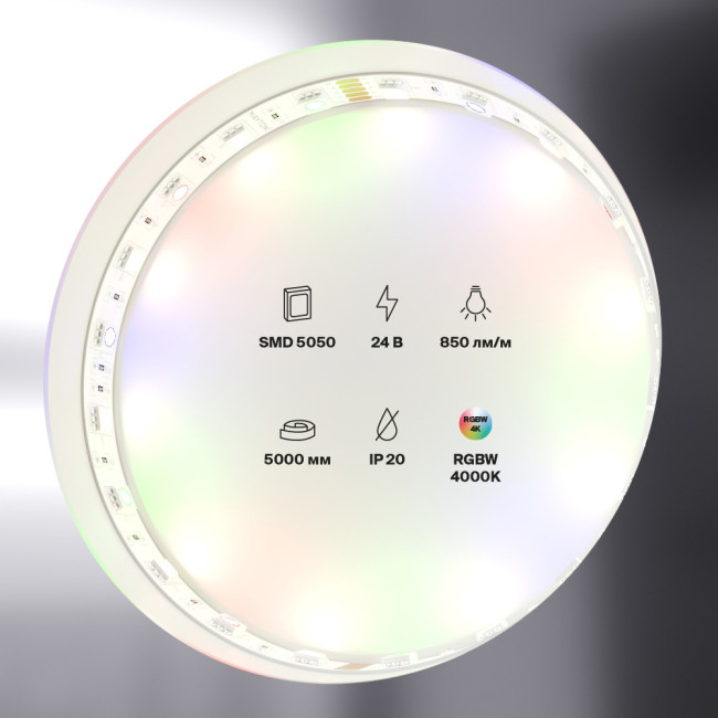 Светодиодная лента 24В 5050 14,4Вт/м RGB+W 4000K 5м IP20 Maytoni Led Strip 10177