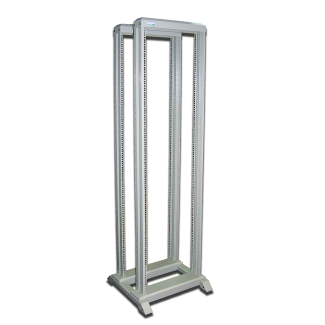Стойка двухрамная 38U, 600x1000, серая, TWT-RACK2-38U-6x10