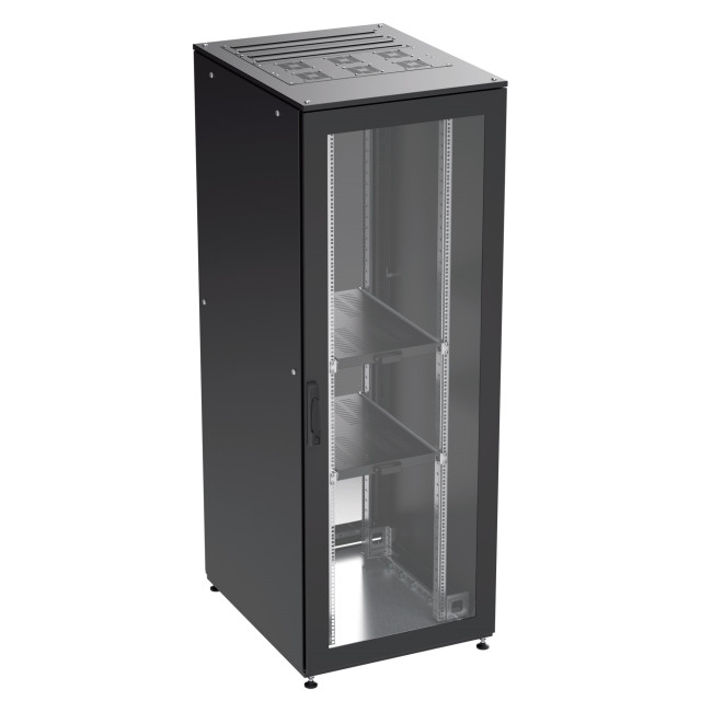 Собранный напольный 19" IT-CQE, 42U 600х1000 двери перф/перф, RAL 9005 DKC R5DC4261PFB Собранный напольный 19" IT-CQE, 42U 600х1000 двери перф/перф, RAL 9005 DKC R5DC4261PFB
